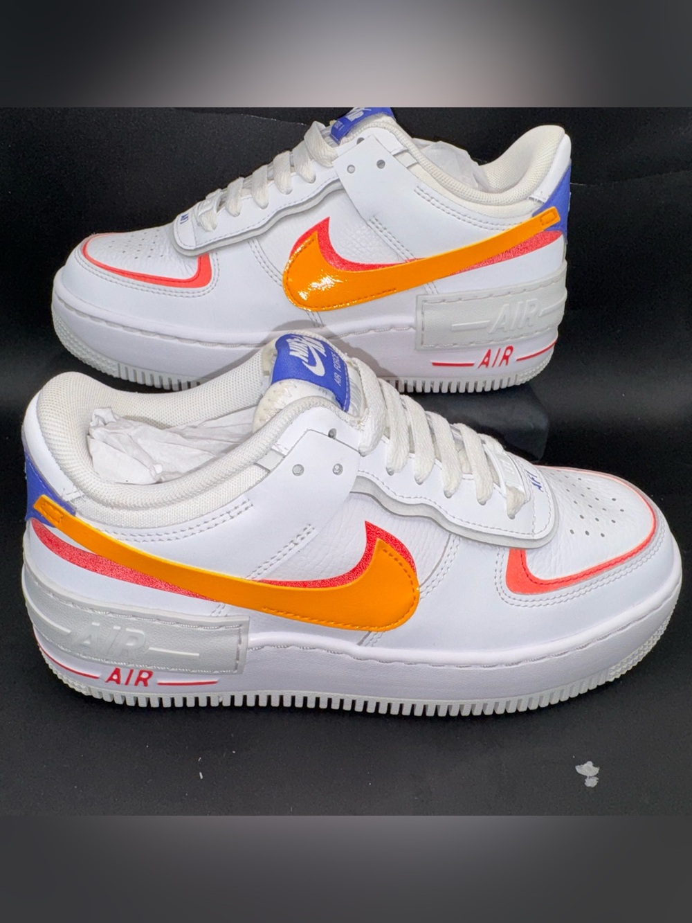 Nike Air Force 1 Shadow White Hyper Pink/Orange Women’s Sneakers Size 7